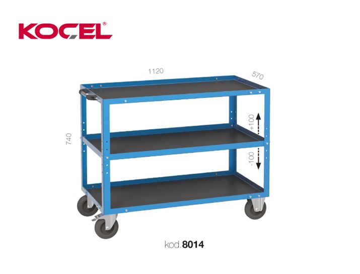 Mobiele Werkbank 3 laags 1120x570x800mm | DKMTools - DKM Tools