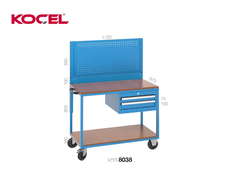 Mobiele Werkbank 2 lades 2 kasten | DKMTools - DKM Tools