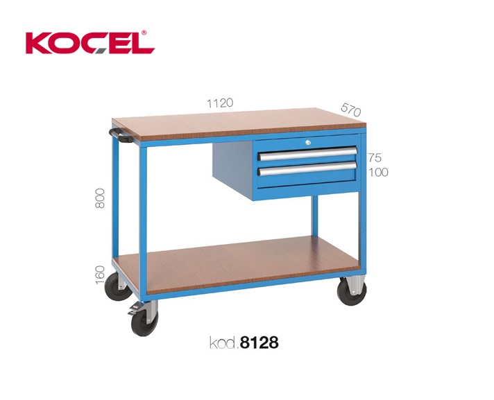 Mobiele Werkbank 2 lades 1120x570x800mm