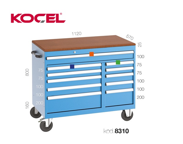 Mobiele Werkbank 11 lades 1120x570x800mm