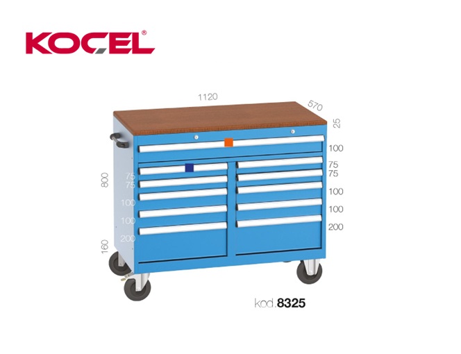 Mobiele Werkbank 11 lades 1 kast | DKMTools - DKM Tools