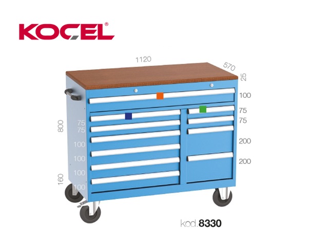 Mobiele Werkbank 11 lades 1 kast | DKMTools - DKM Tools