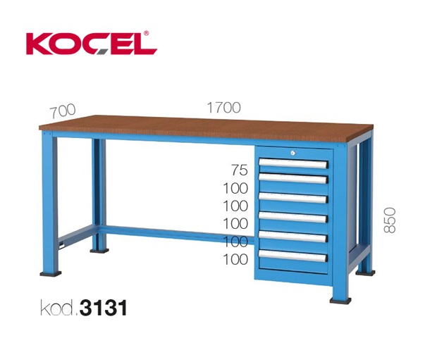 Werkbank 3 lades en plank | DKMTools - DKM Tools