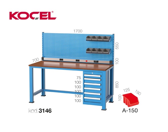 Werkbank 6 lades en plank | DKMTools - DKM Tools