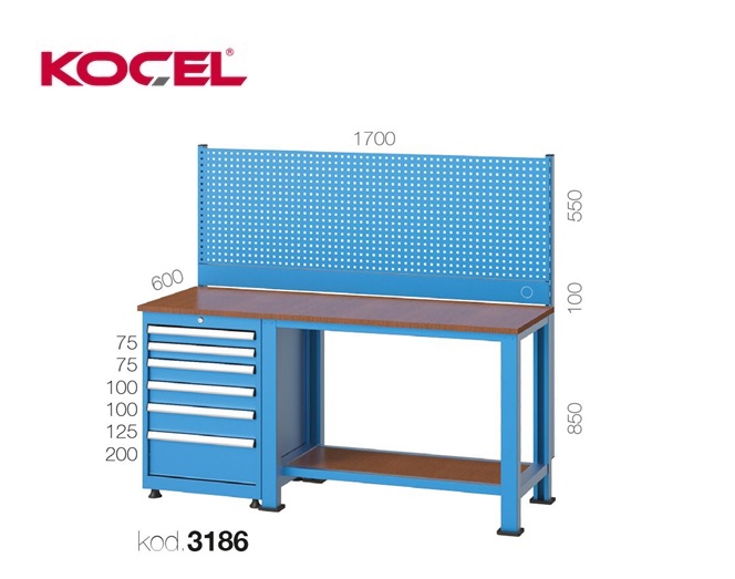 Werkbank 6 lades en plank | DKMTools - DKM Tools