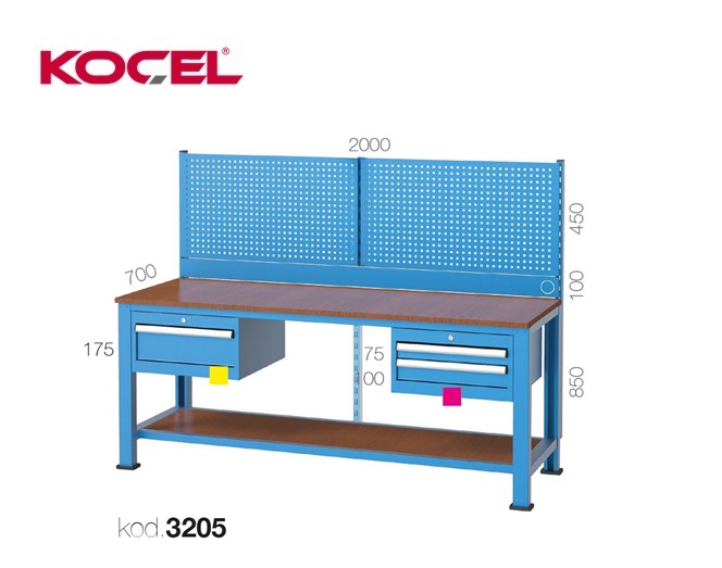 Werkbank 3 lades en plank | DKMTools - DKM Tools