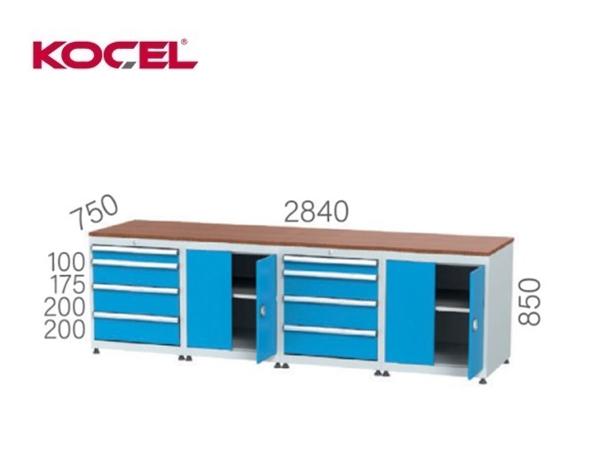 Werkbank 8 lades 2 deuren