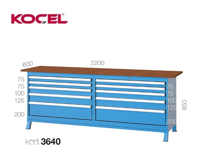 Werkbank 10 lades 2 deuren | DKMTools - DKM Tools