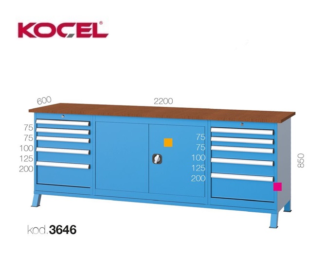 Werkbank 10 lades en kast