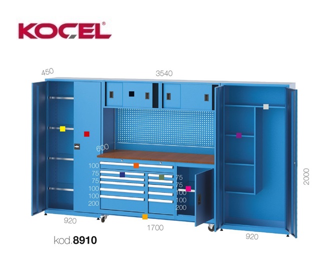 Werkbank groot type 11 lades gereedschapswand | DKMTools - DKM Tools