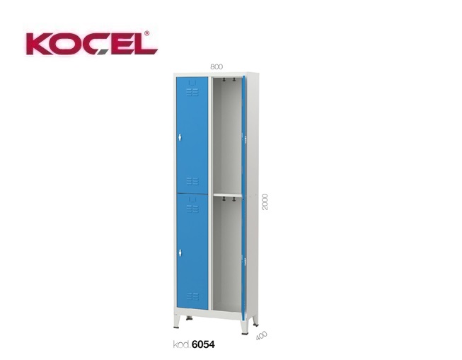 Personeelskast 4 deuren 1 plank 800x400x2000mm