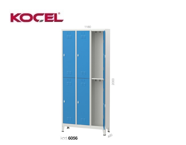 Personeelskast 6 deuren 900x400x1850mm | DKMTools - DKM Tools