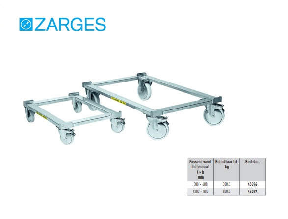 Onderstel voor zware lasten W 154,ca. 800x600mm, max 300 kg