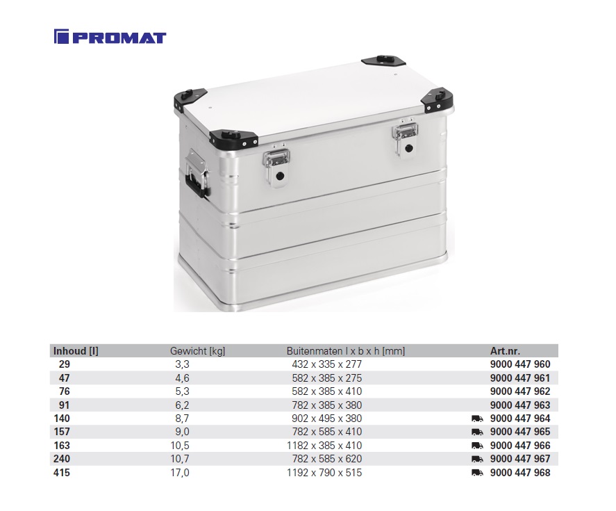 Aluminium box 582 x 385 x 410mm