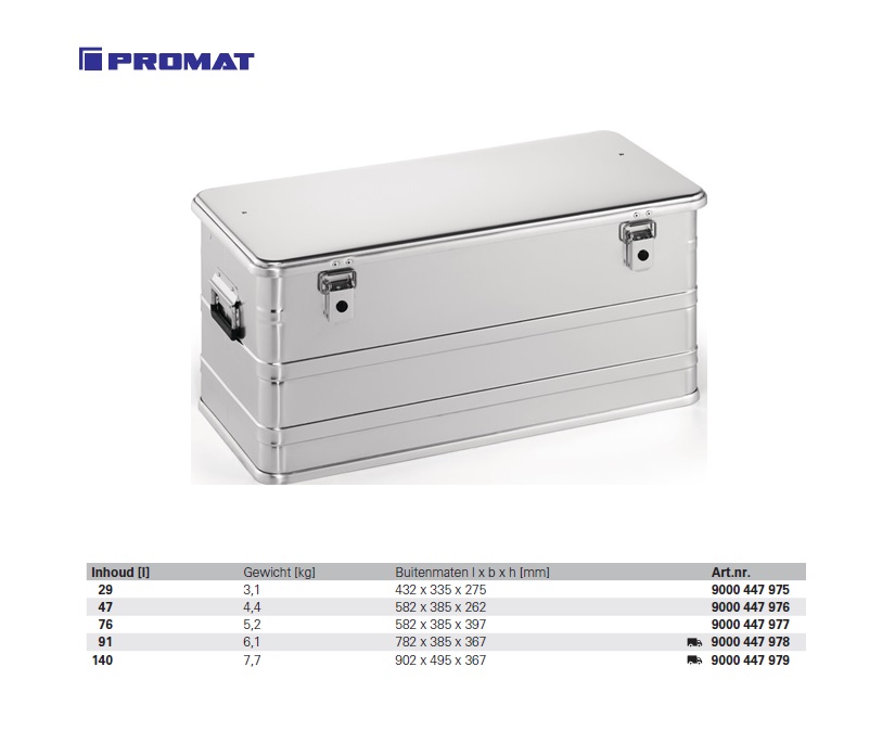 Aluminium box 782 x 385 x 367mm