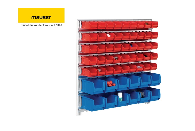 Magazijnbakset 45 x MK5 rood, 12 x MK4 Blauw