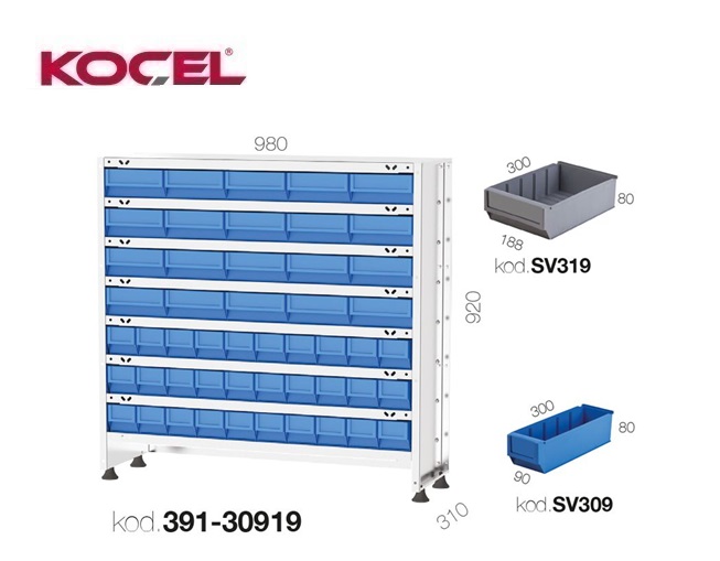 Magazijnrek 50 vakken 980x430x920mm | DKMTools - DKM Tools