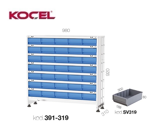 Magazijnrek 35 vakken 980x430x920mm | DKMTools - DKM Tools