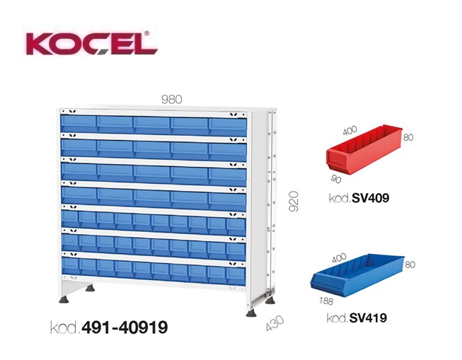 Magazijnrek 50 vakken 980x310x920mm | DKMTools - DKM Tools