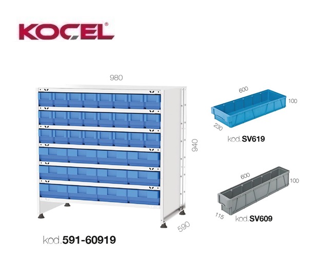 Magazijnrek 36 vakken 1000x400x1000mm | DKMTools - DKM Tools