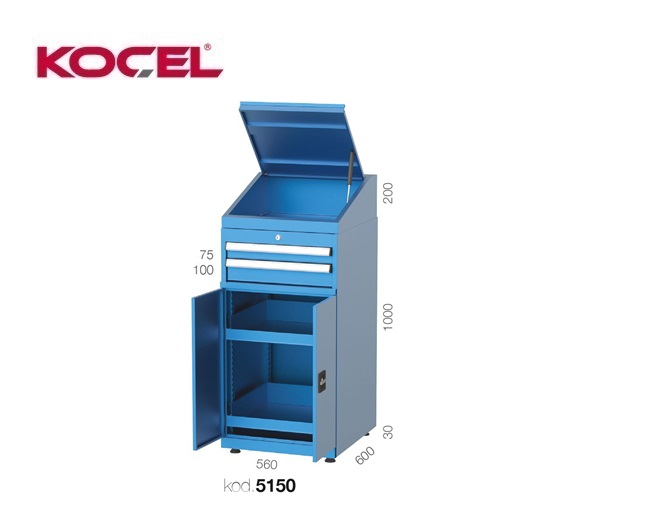 Gereedschapskast 2 lades 1 kast 560x600x1000mm | DKMTools - DKM Tools