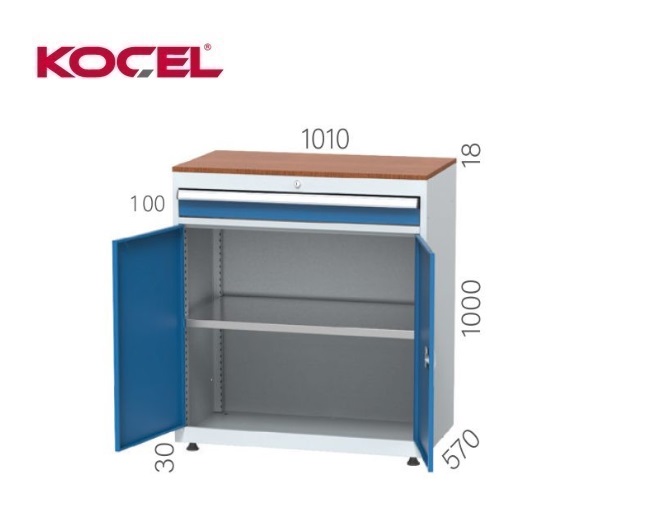 Gereedschapskast 1 lade 1 kast 1010x570x1800mm | DKMTools - DKM Tools