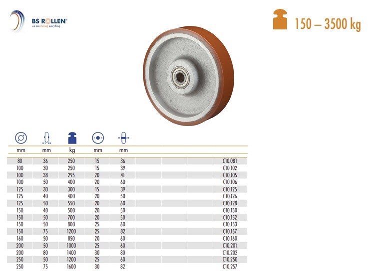 Reservewiel dm 100 mm