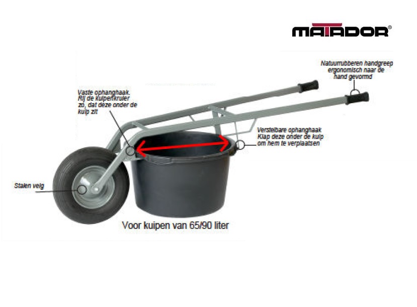 Kuipenkruier voor speciekuip 65/90 liter Matador 13020 
			Matador 13020