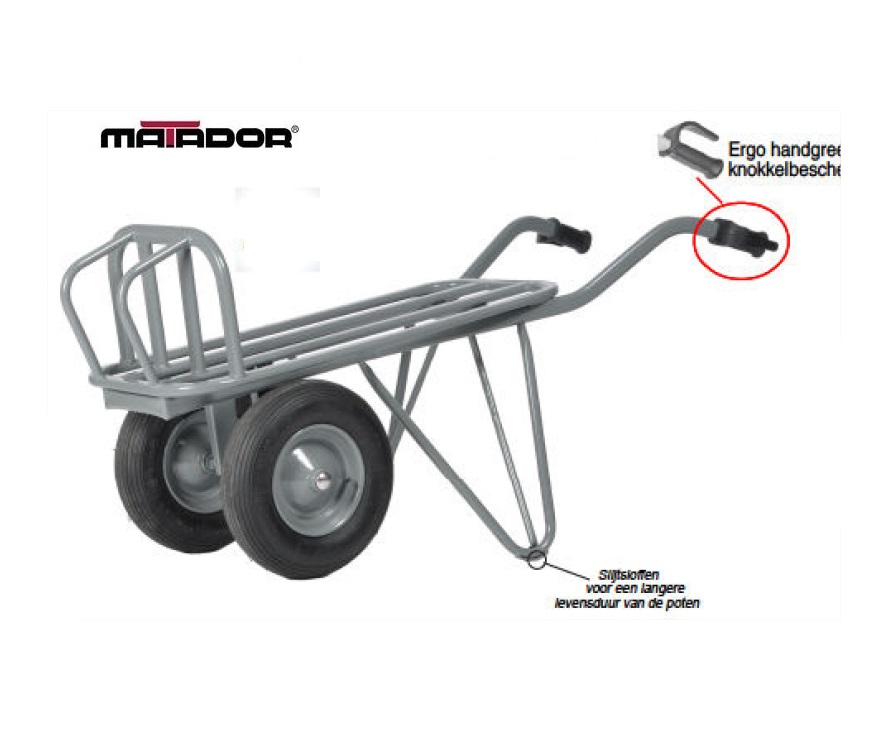 Steenkruiwagen M-230-L4-2WI-Unipro luchtbanden Matador 13555 | DKMTools - DKM Tools