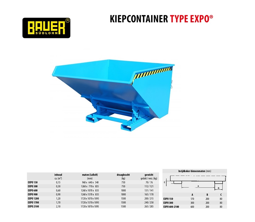 Kiepcontainer Type Expo 1700 Ral 5012