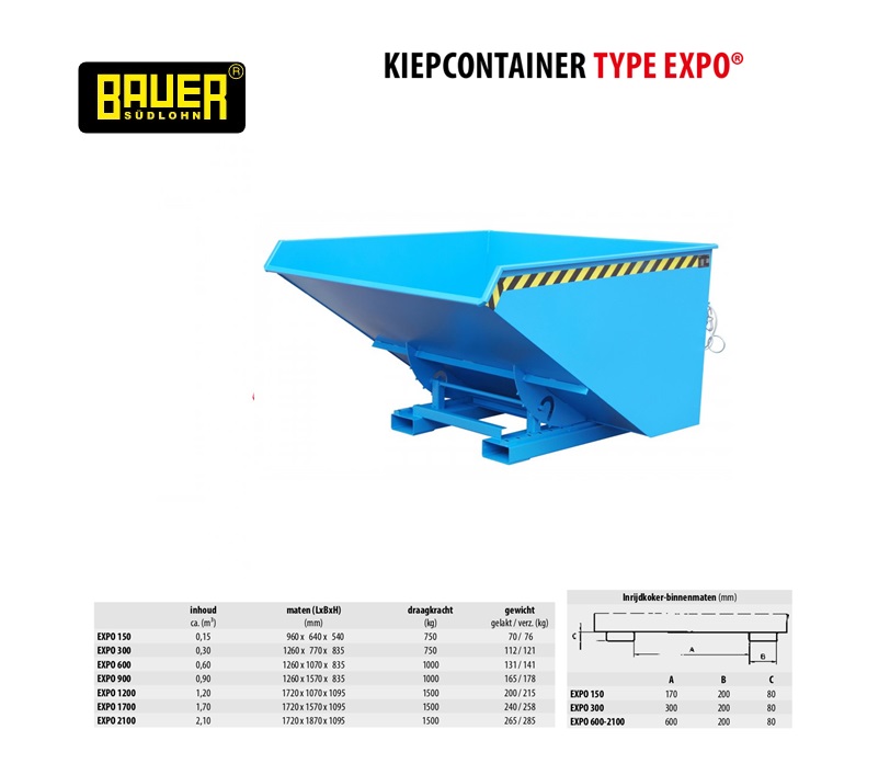 Kiepcontainer Type Expo 2100 Ral 5012