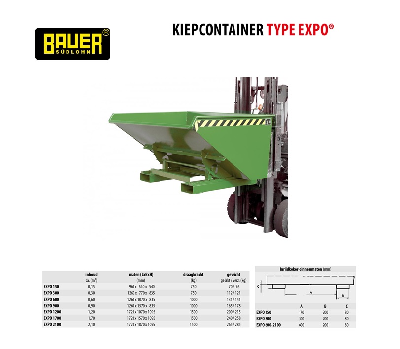 Kiepcontainer Type Expo 900 Ral 6011