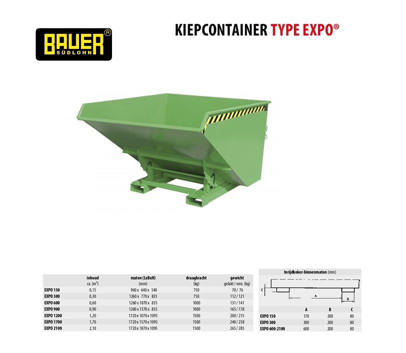 Kiepcontainer Type Expo 1700 Ral 6011