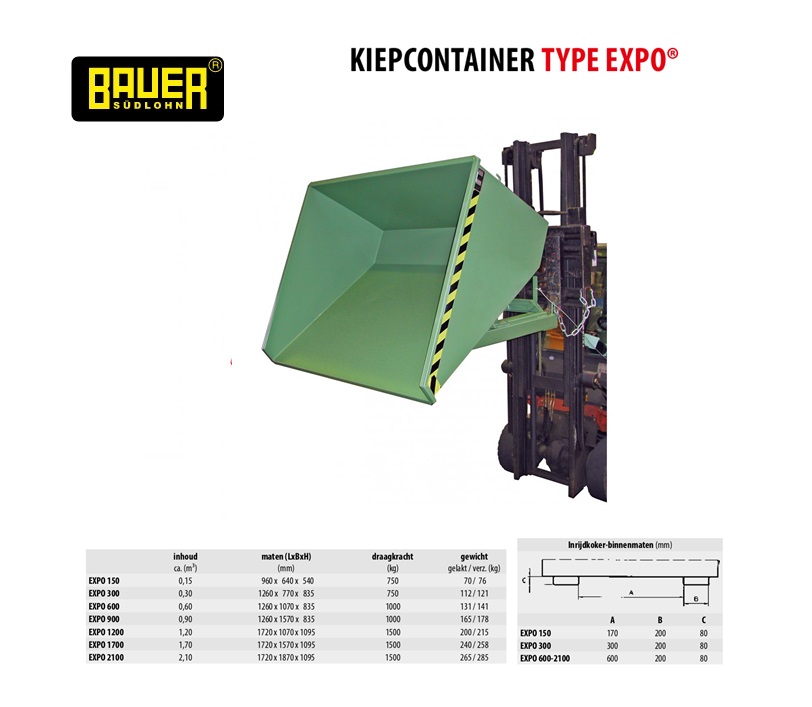 Kiepcontainer Type Expo 2100 Ral 6011