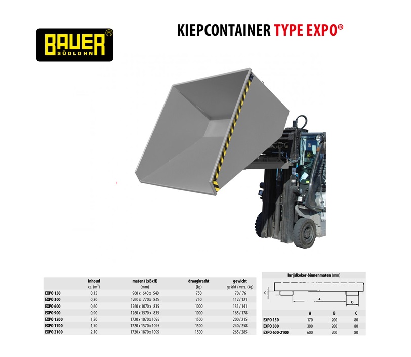 Kiepcontainer Type Expo 2100 Ral 7005
