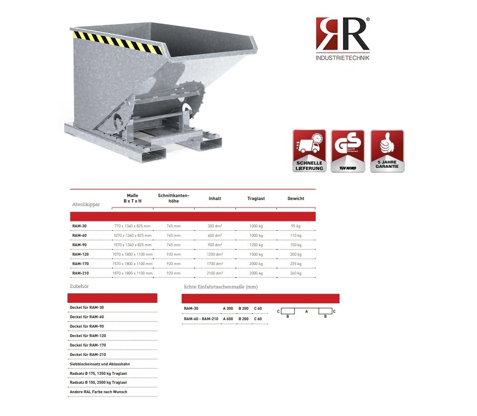 Kantelbak Typ RAM-120 verzinkt | DKMTools - DKM Tools