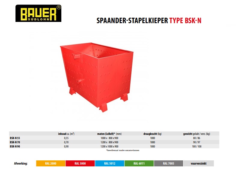 Spaander Stapelkieper BSK-N 90 Ral 2000 | DKMTools - DKM Tools