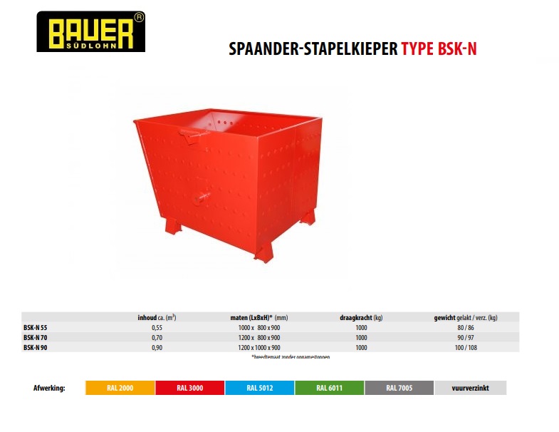 Spaander Stapelkieper BSK-N 70 Ral 3000