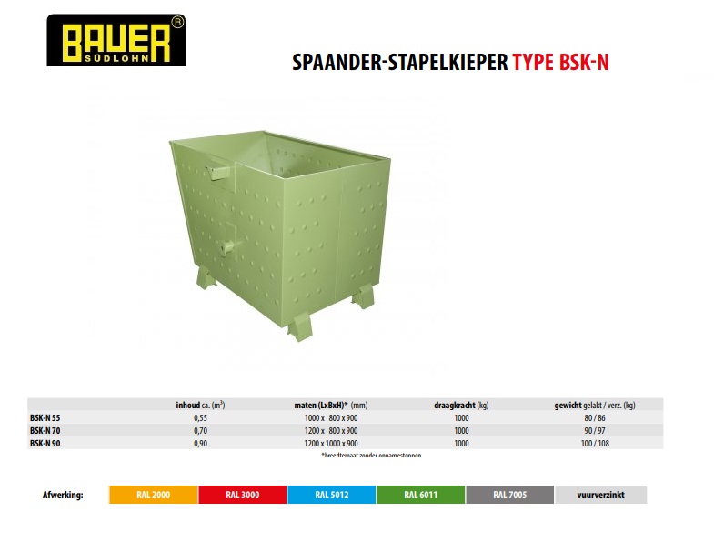 Spaander Stapelkieper BSK-N 55 Ral 6011