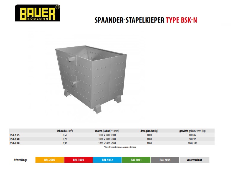 Spaander Stapelkieper BSK-N 55 Ral 7005