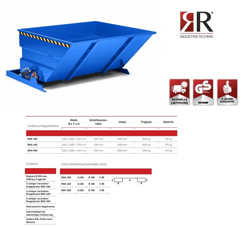 Volumecontainer RGK-400 RAL 2004 | DKMTools - DKM Tools
