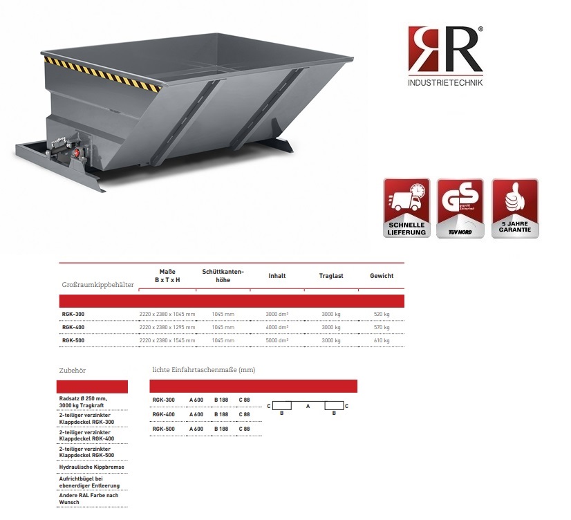 Volumecontainer RGK-300 RAL 7005