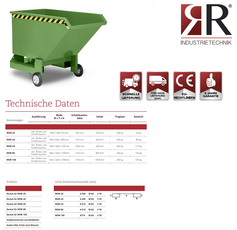 Containerwagen Typ RKW-25 RAL 6011