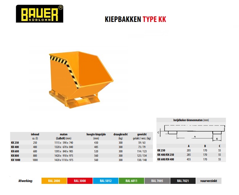 Kiepbak KK 250 Ral 2000