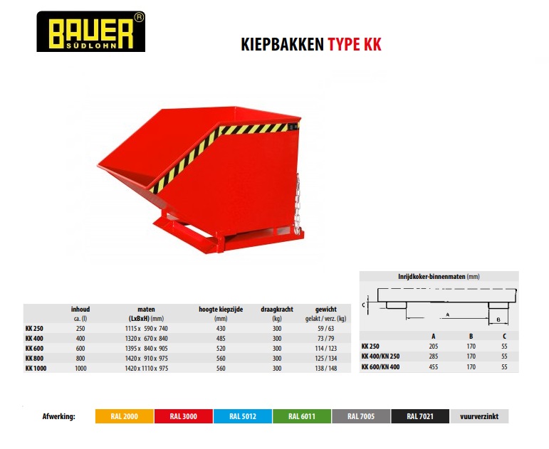 Kiepbak KK 800 Ral 3000