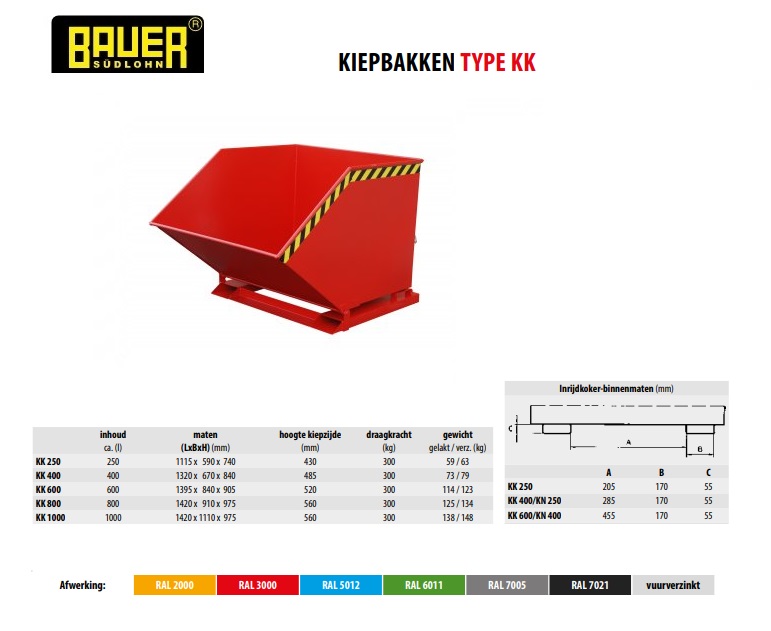 Kiepbak KK 1000 Ral 2000 | DKMTools - DKM Tools