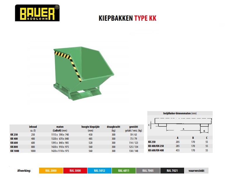 Kiepbak KK 250 Ral 6011