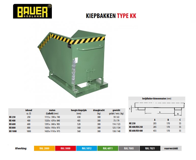 Kiepbak KK 400 Ral 6011