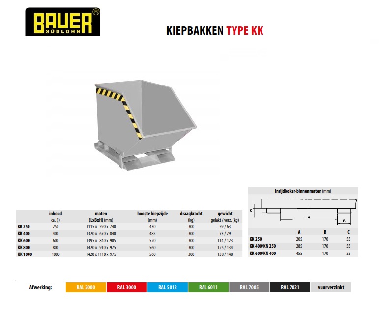 Kiepbak KK 250 Ral 7021 | DKMTools - DKM Tools