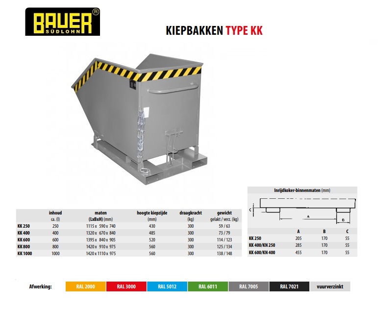 Kiepbak KK 400 Ral 7021 | DKMTools - DKM Tools